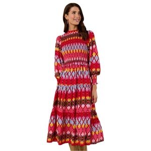 Avara Lyles Abstract Smocked Dress size XS NWOT